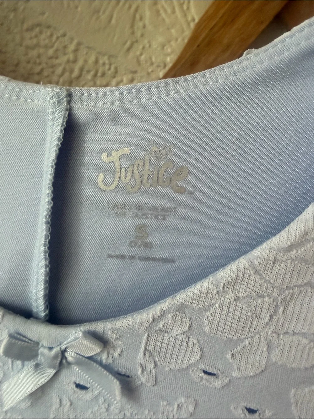 NWT Justice Girls Blue Lace Long sleeve dress with the built in shorts small